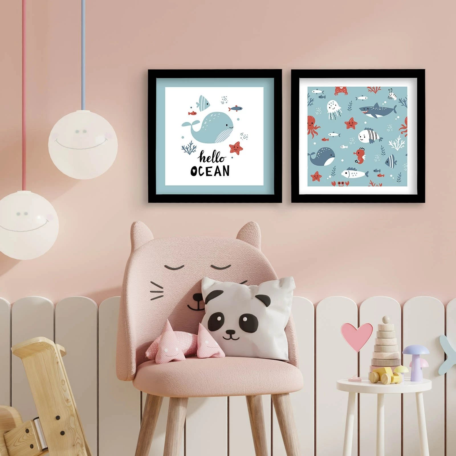 Pikturë dekorative me kornizë MDF (2 copë), Wallity, 2P3333SCT-018