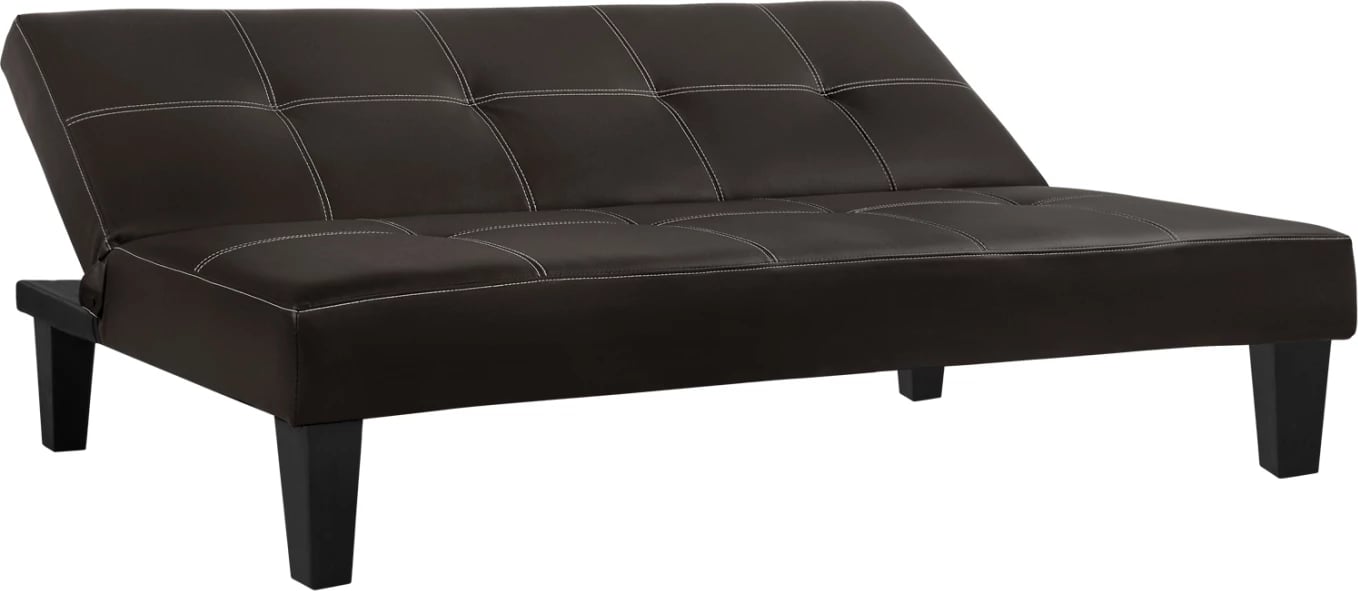 Divan/shtrat 3 vendësh, lëkurë PU ngjyrë kafe, FH3002.04, 186x90x82