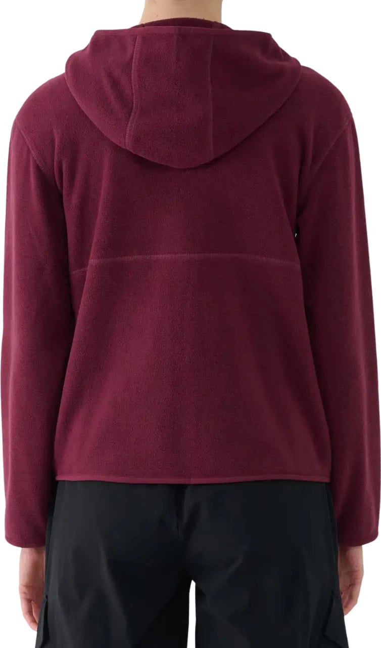 Duks fleece për femra 4F, burgundy