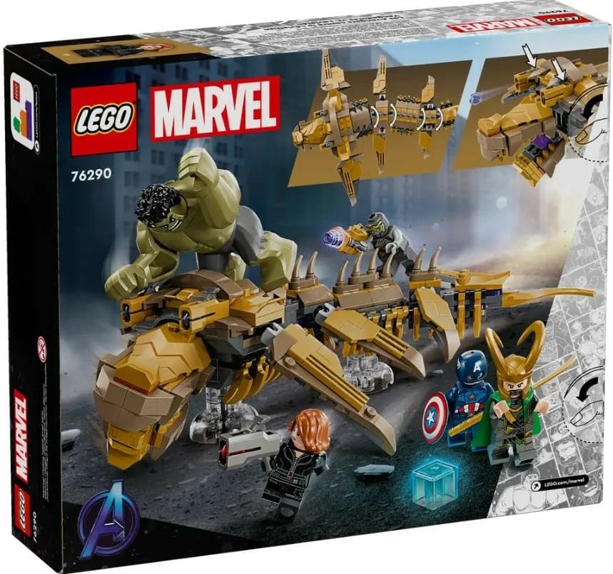 Set LEGO Marvel Super Heroes 76290 Avengers kontra Leviathan, 347 pjesë, për fëmijë, Plastikë