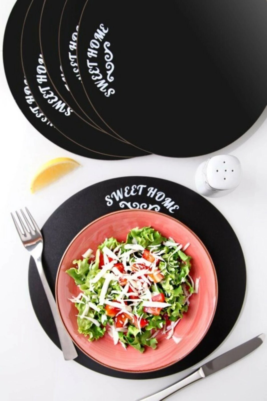 Set nënshtruesish tavoline prej druri (6 copë), Hermia, PLT0129