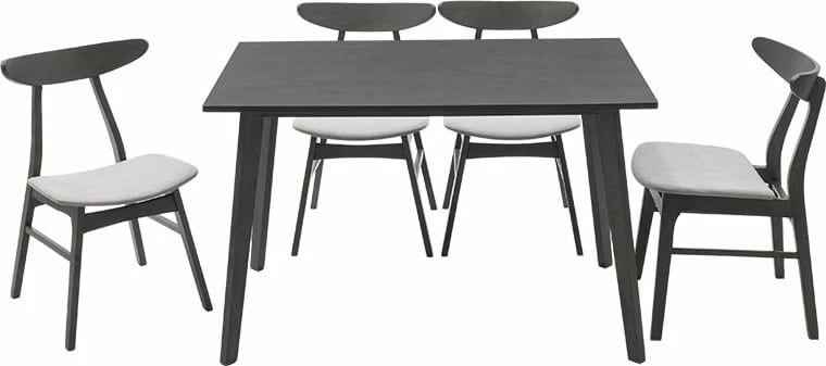 Tavolinë me karrige Benson - Orlean 5 copë 120x75x75cm ngjyrë rustike - gri