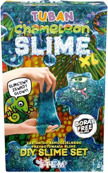Set slime Tuban Chameleon XL, DIY, me brokat, turkuaz