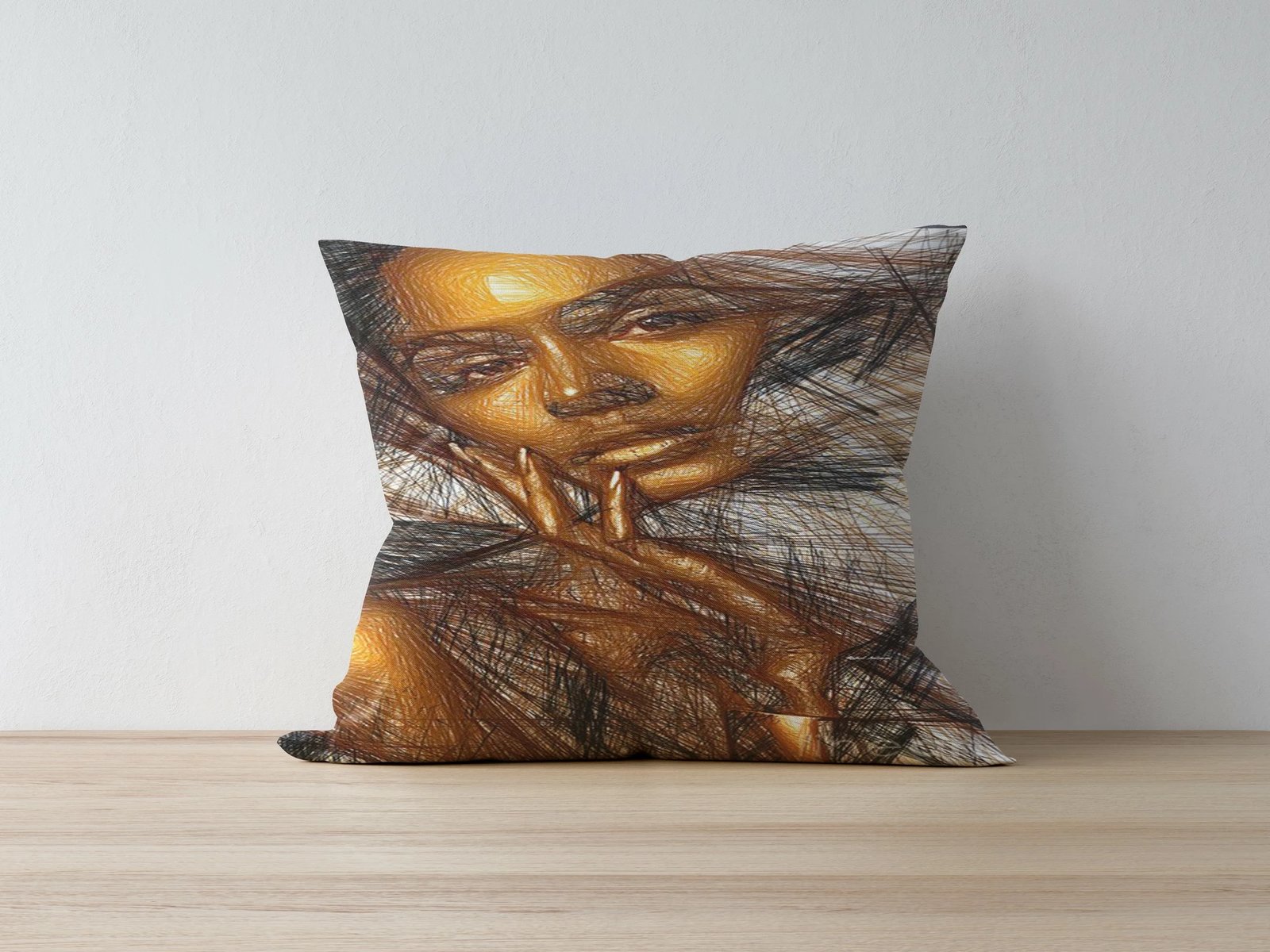 Jastëkë mbulesë me print digjital, shumëngjyrëshe, Evila Originals, a1074, 43x43cm