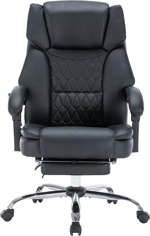 Karrige për zyre, mekanizëm premium, masazh-ngrohje, e zezë