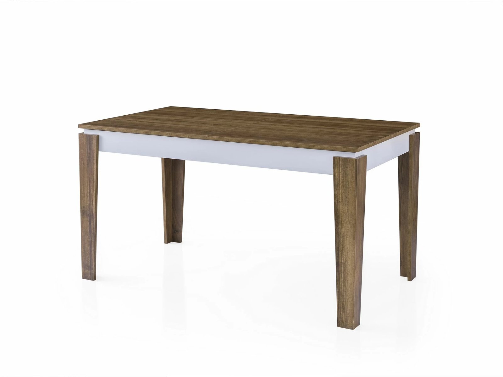 Tavolinë ngrënie me zgjatje, ngjyrë arre dhe e bardhë, Skye Decor Cunda - 2981