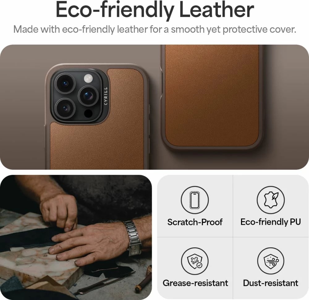 Mbështjellës Spigen Cyrill Kajuk Mag për iPhone 16 Pro Max, Kafe