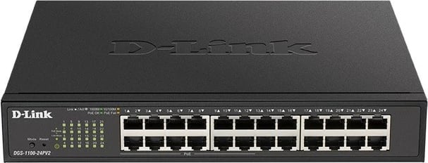 Switch D-Link DGS-1100-24PV2, 24 porta Gigabit, PoE, i zi