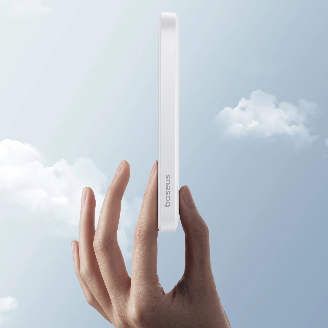 Power bank Baseus Magnetic Mini 5000mAh, 20W, me kabllo USB-C, Bardhë