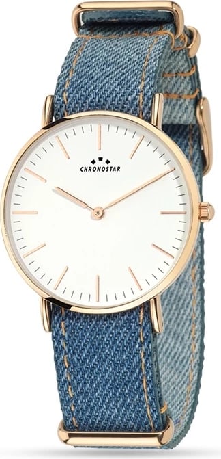 Orë dore për femra CHRONOSTAR R3751264501, rrip xhins