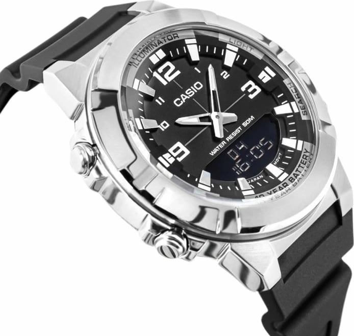 Orë dore për meshkuj CASIO, e zezë