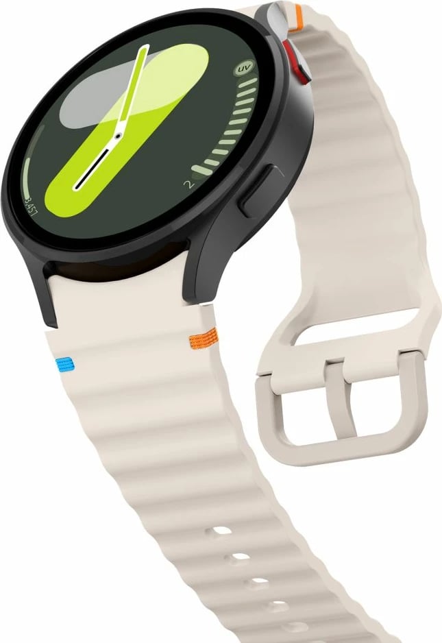 Rrip silikoni për smartwatch Tech-Protect për Samsung Galaxy Watch 4/5/5 Pro/6/7/FE, Bezhe