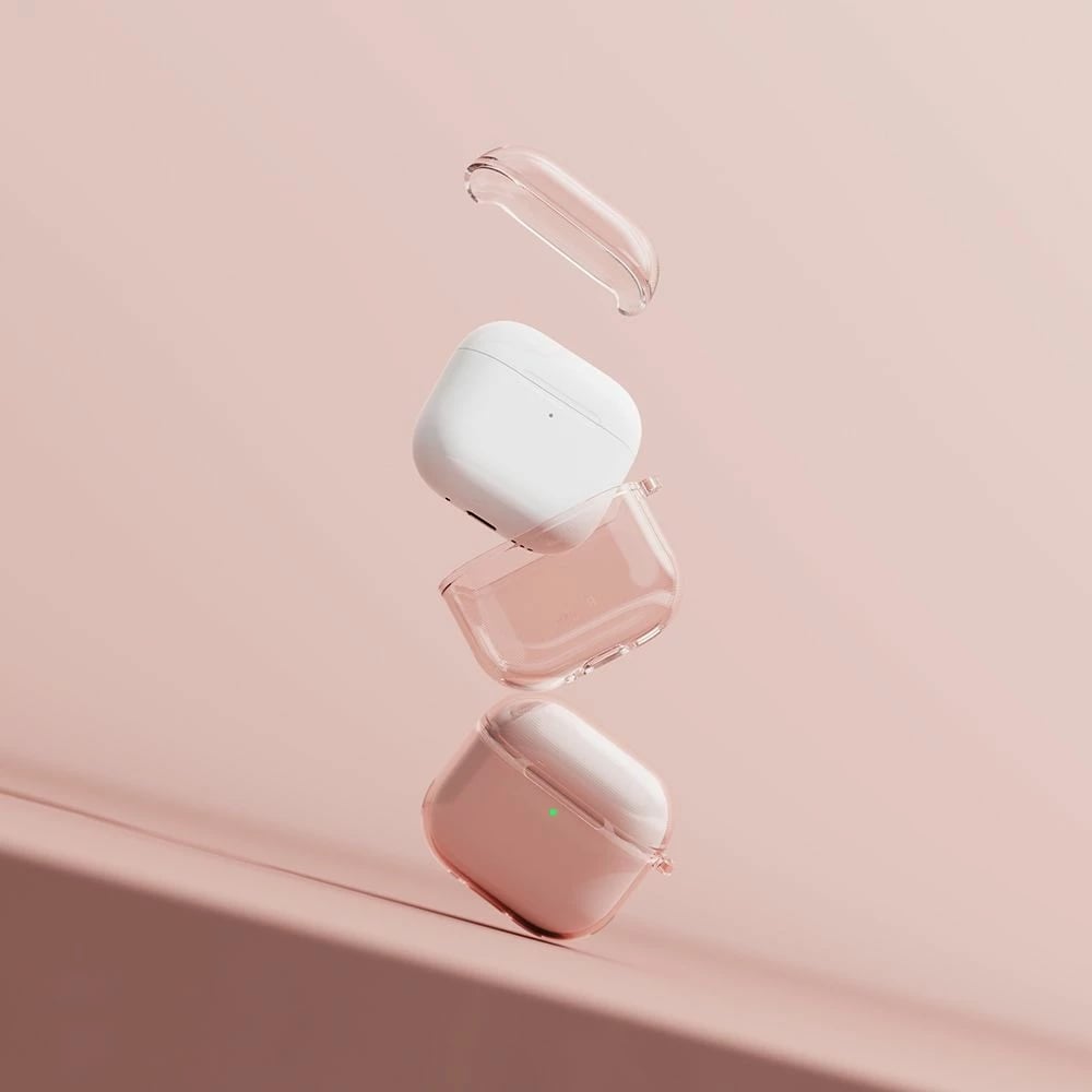 Mbështjellës Ringke Air për Apple AirPods 4, Transparent, me karabiner