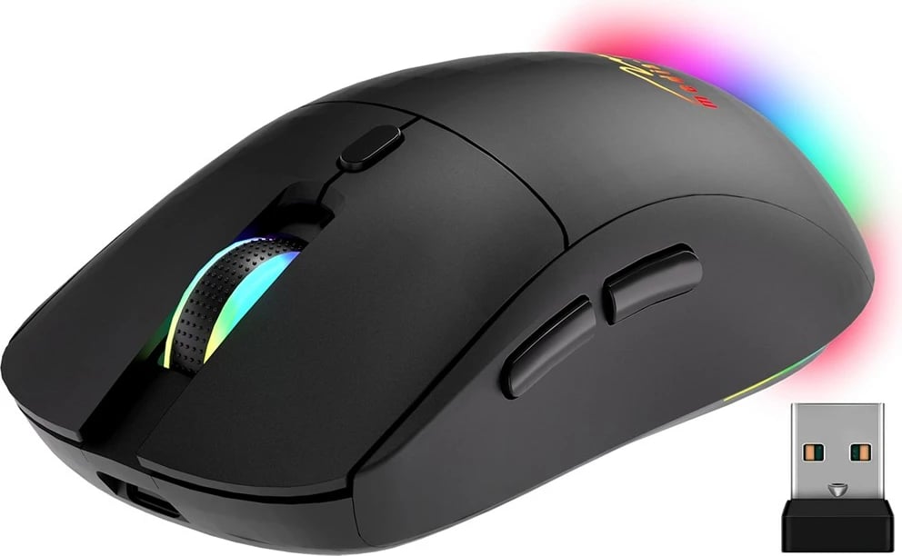 Maus wireless 2-në-1 Media tech MT1124, 3200 DPI, 6 butona, i zi