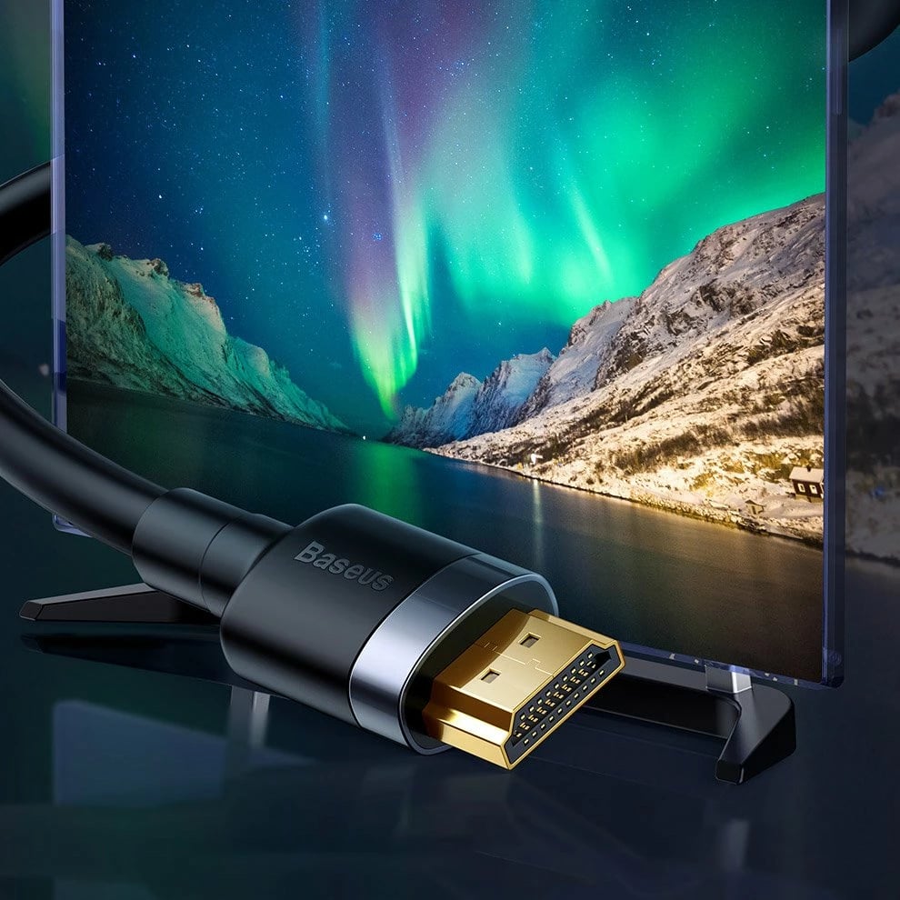 Kabllo HDMI Baseus Cafule CADKLF-F01, 2m, 4K 60Hz, e zezë
