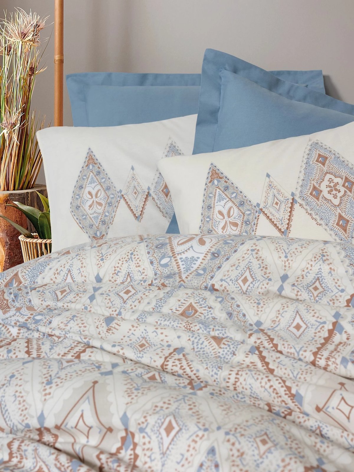 Set mbulesë për jorgan njëpersonësh Zanora, indigo, L'essentiel