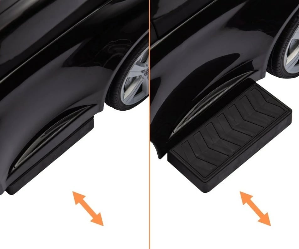 makinë ride-on Milly Mally Mercedes C-Class 6107, 4 rrota, me dorezë shtytëse, me tinguj (AAA), e zezë