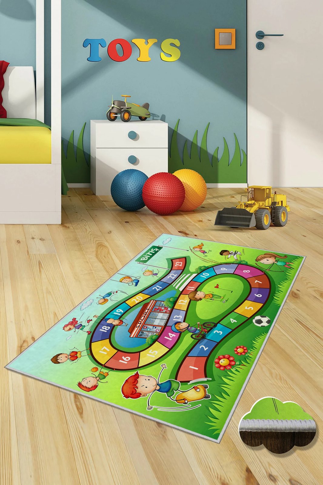 Qilim për fëmijë, shumëngjyrësh, Conceptum Hypnose, WOOKECE041, 60x100cm