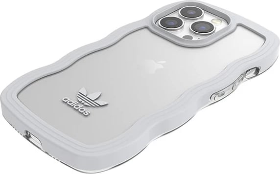 Mbështjellës Adidas OR Wavy për iPhone 13/13 Pro, 6.1", silikon, bardhë-transparente