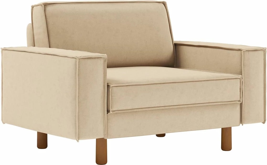 Karrige e madhe një vendëshe Sparrow, ngjyrë rëre, këmbë druri arre