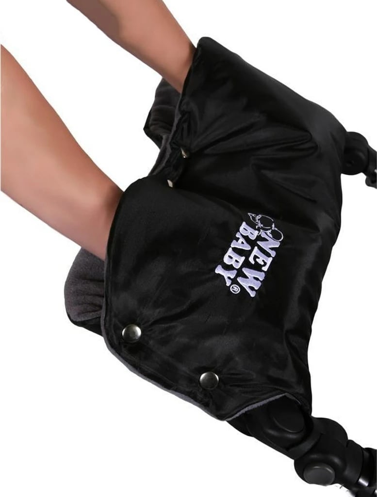 Mangë duar për karrocë, New Baby, Classic Fleece, 48x22 cm, fleece i ngrohtë, gri/e kuqe