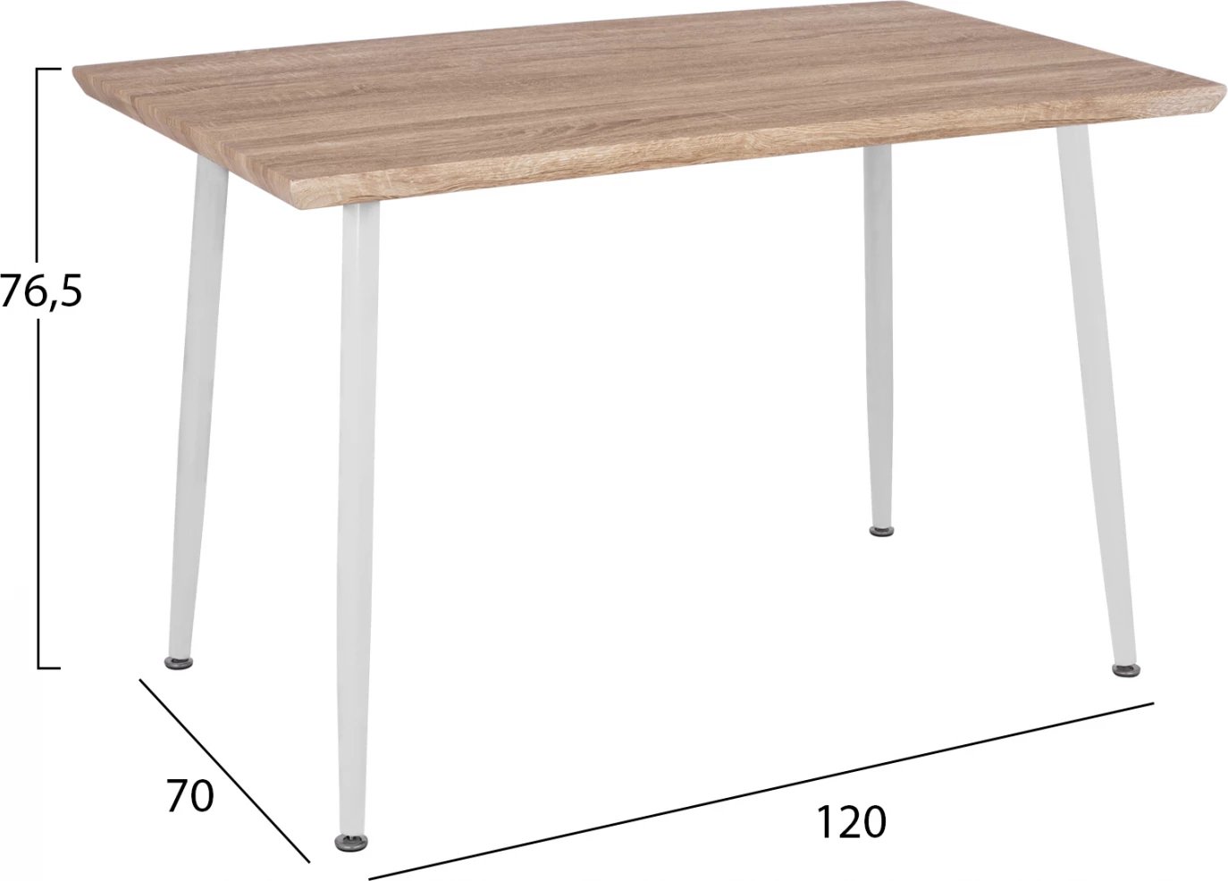 Set 5 pjesësh tavolinë sonama & karrige metalike ngjyrë bardhë FH11027.01