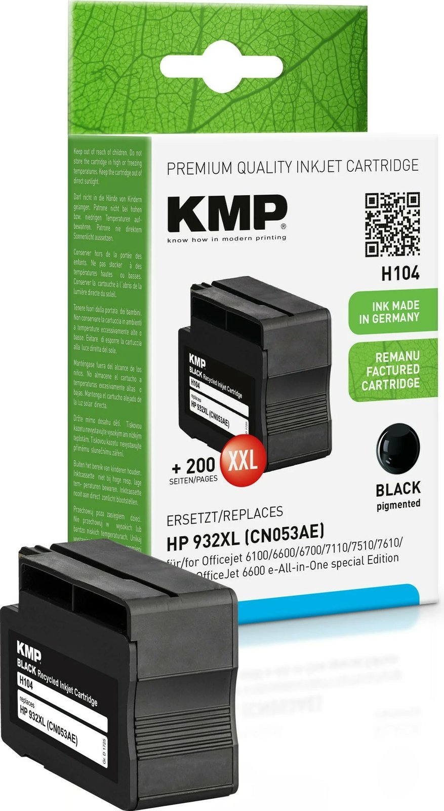 Toner KMP H104 për HP 932XL CN053AE, i zi XXL