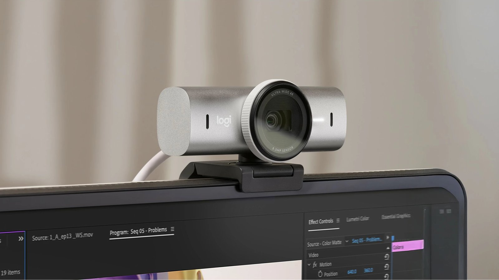 Webcam Logitech MX Brio 4K Ultra HD, 30 fps, 4x zoom, Privacy cover