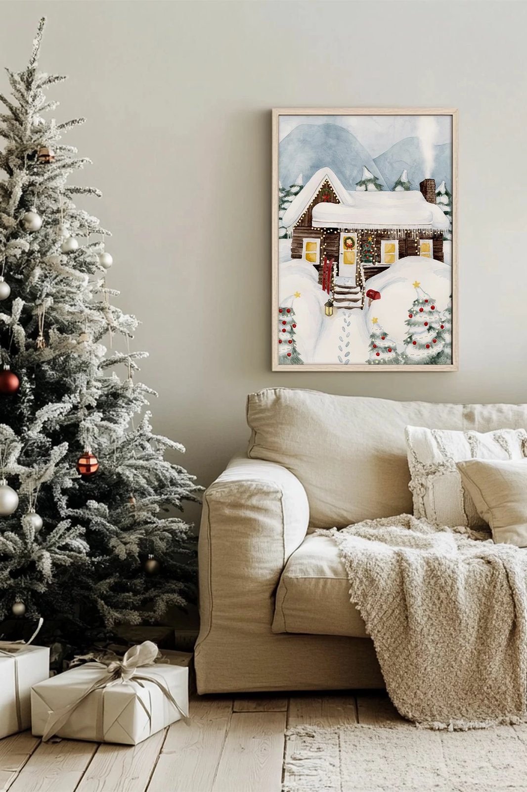 Pikturë dekorative me kornizë, shumëngjyrëshe, Wallity, Nwyearsngmdl66, 33x48cm