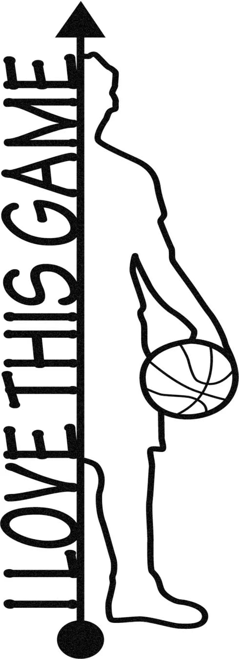 Aksesor dekorativ metalik për mur, Wallity Piccolo, i zi, 25x69cm