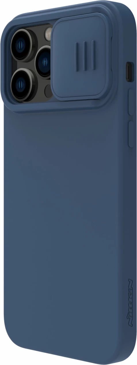Mbështjellës Nillkin CamShield Silky Silicone për iPhone 14 Pro Max, Silikon, Kaltër