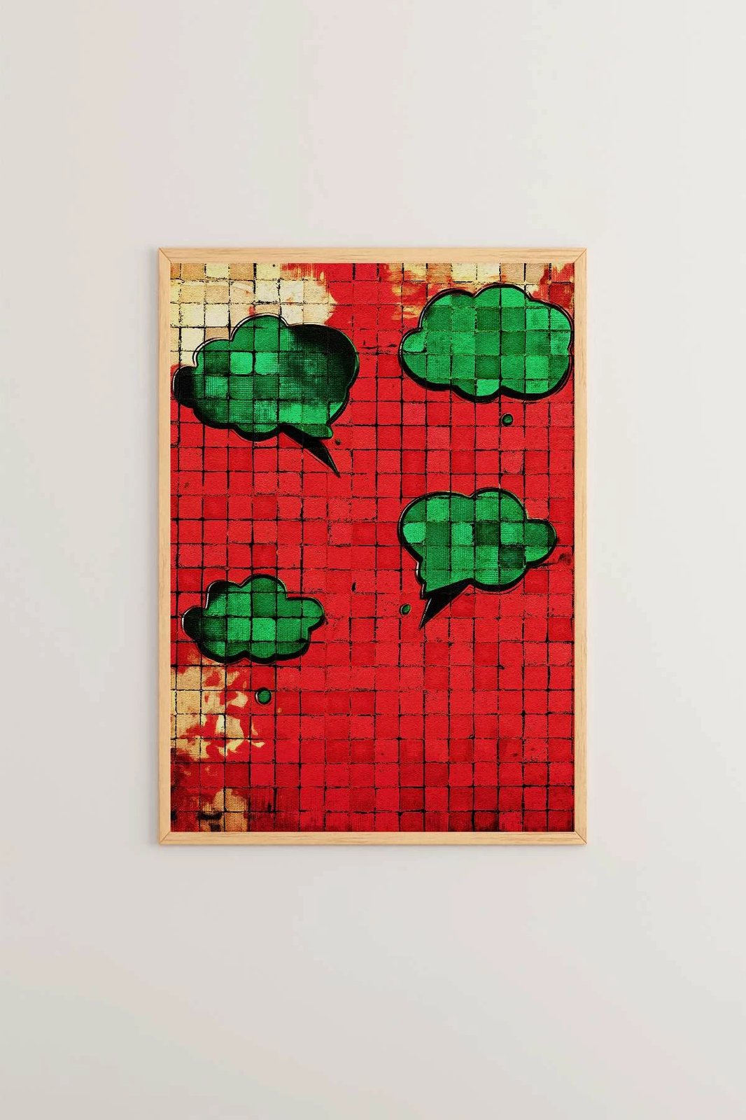 Pikturë dekorative me kornizë, Popmosaıc26, shumëngjyrëshe