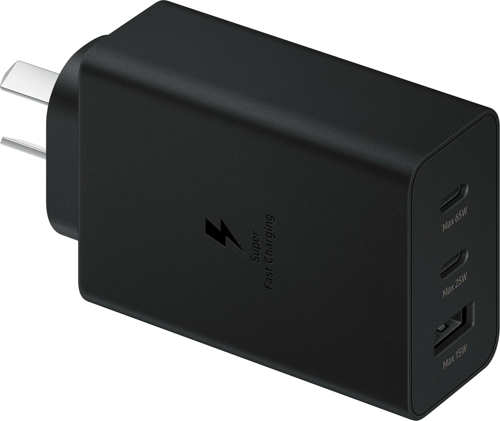 Karikues Samsung Power Adapter Trio 65W, 2x USB Type-C, 1x USB Type-A, i zi