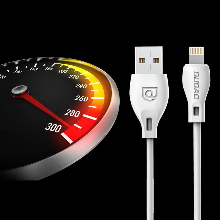 Kabllo micro USB Dudao L4M, 1m, 2.4A, e bardhë