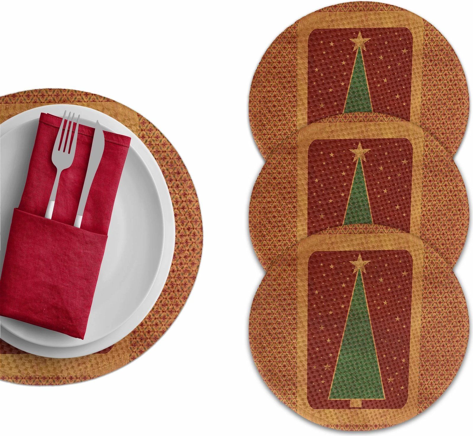 Set nënshimesh tavoline Hermia Concept, shumëngjyrëshe, 4195Supla, 4 copë