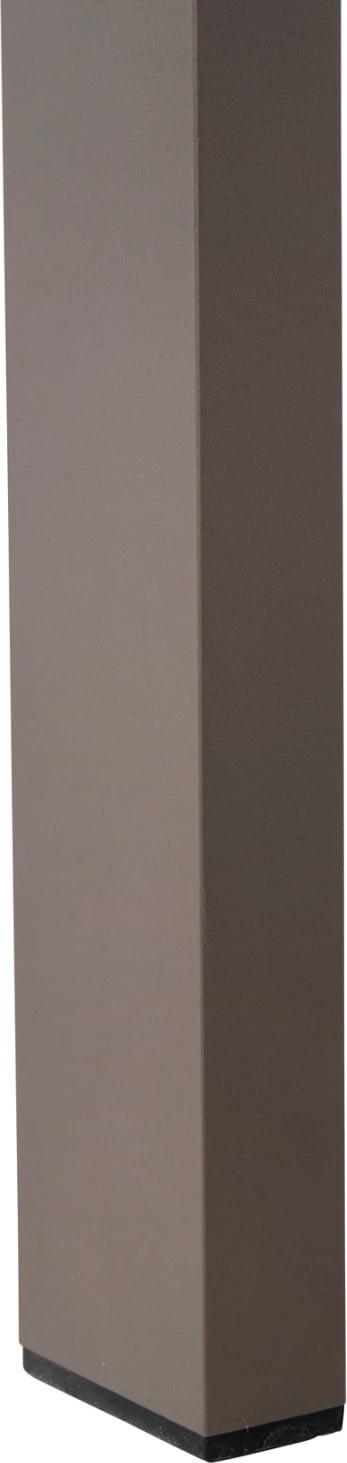 Tavolinë ngrënieje për jashtë GOYA, alumini, ngjyrë shampanjë & sipërfaqe tavoline polywood, 160x80x75 cm