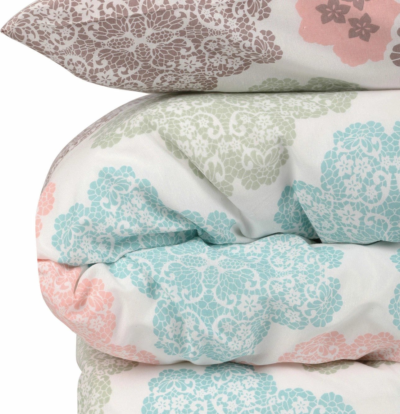 Set mbulesë për jorgan Super King, L'essentiel, Andalucia, ngjyrë turquoise, powder, bezhë, e bardhë Set mbulesë për jorgan Super King, L'essentiel, Andalucia, ngjyrë turquoise, powder, bezhë, e bardhë