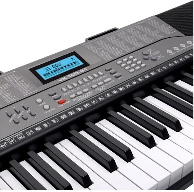 Tastierë V-tone VK 100-61 për fëmijë, 61 taste, e zezë