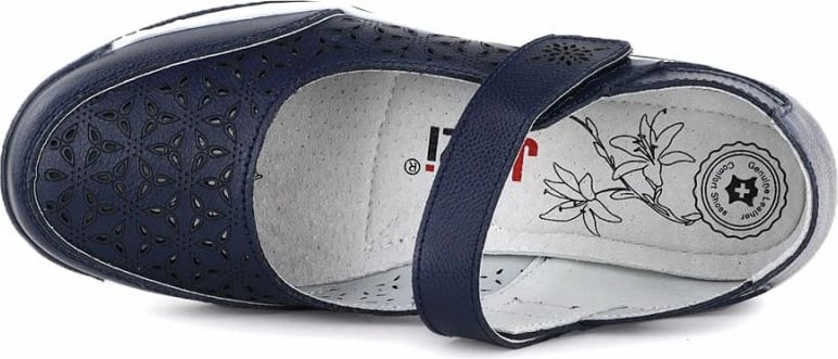 Këpucë lëkure për femra Jezzi, navy blue
