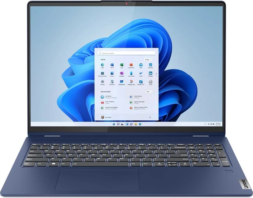 Laptop Lenovo IdeaPad Flex 5 16IRU8, Intel Core i7, 16GB RAM, 512GB SSD, Abyss Blue