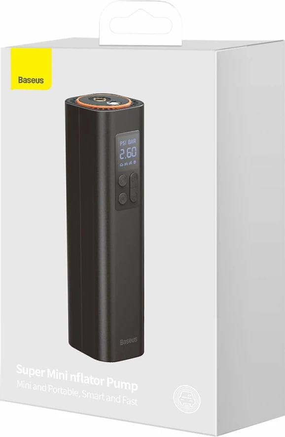 Kompresor mini për goma Baseus CRCQ000001, 12V, 120W, i zi Kompresor mini për goma Baseus CRCQ000001, 12V, 120W, i zi