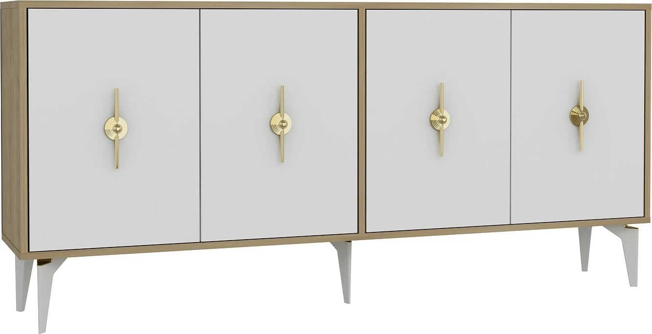 Konsol Skye Decor, ngjyrë lis safir dhe e bardhë