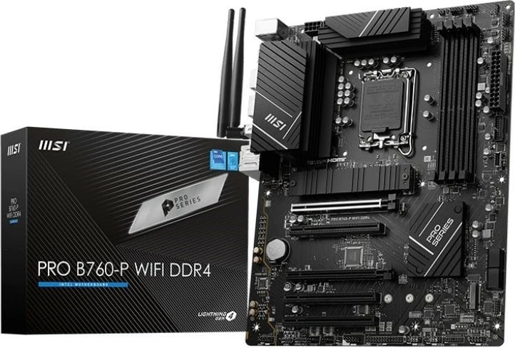 Pllakë amë MSI PRO B760-P WIFI DDR4, ATX, Socket LGA1700, WiFi