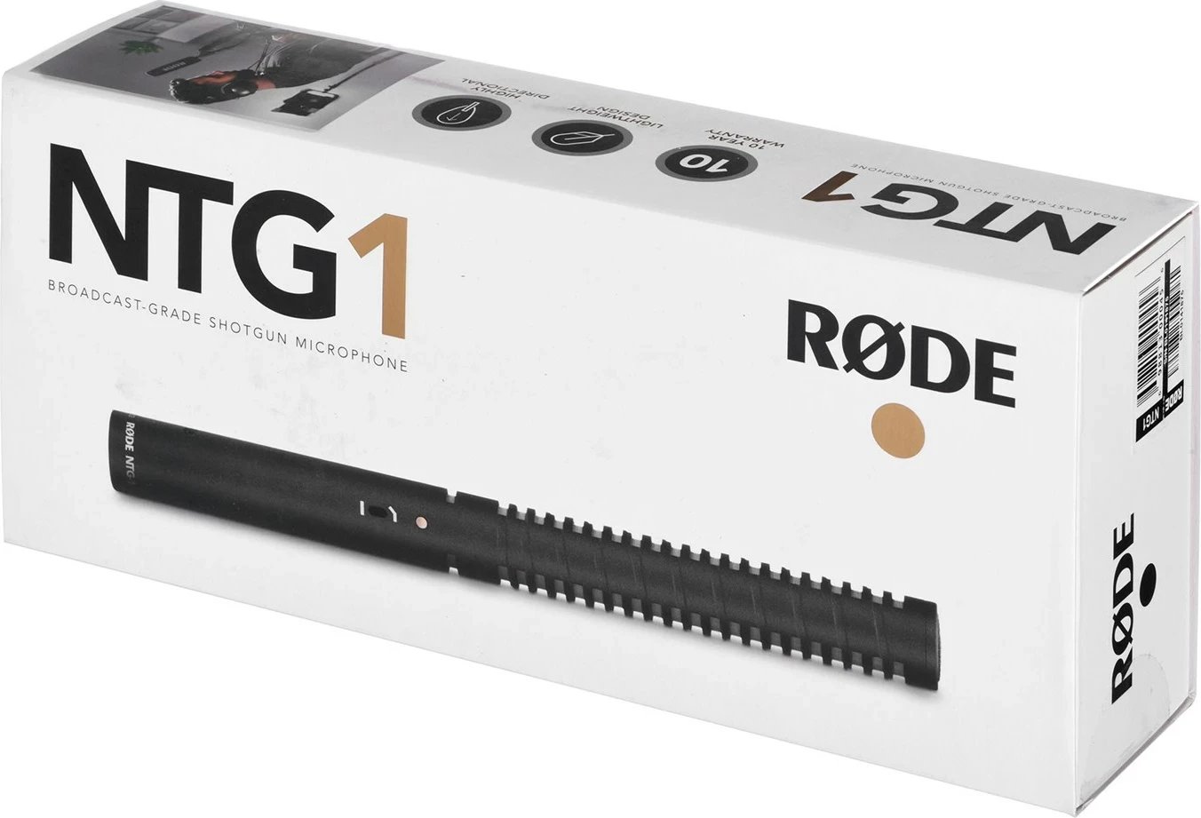 Mikrofon RØDE NTG1, për kamkorder dixhital, i zi