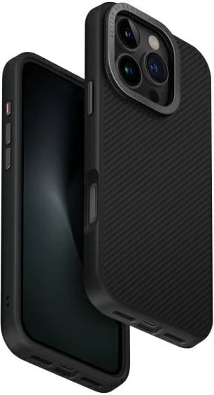 Mbështjellës UNIQ Keva Max Magclick për iPhone 16 Pro, i zi