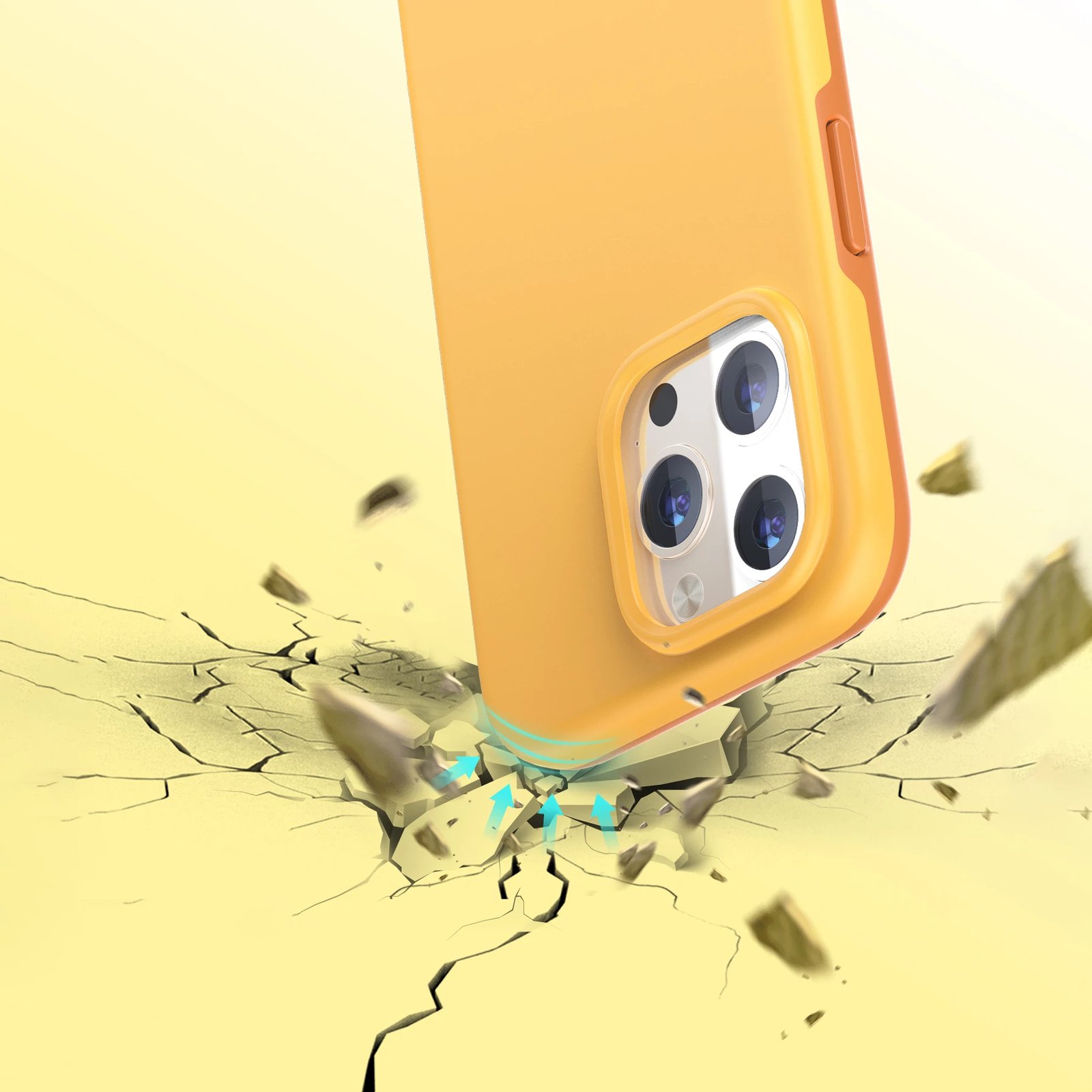 Mbështjellës Choetech PC0113-MFM-YE për iPhone 13 Pro, Made For MagSafe, portokalli