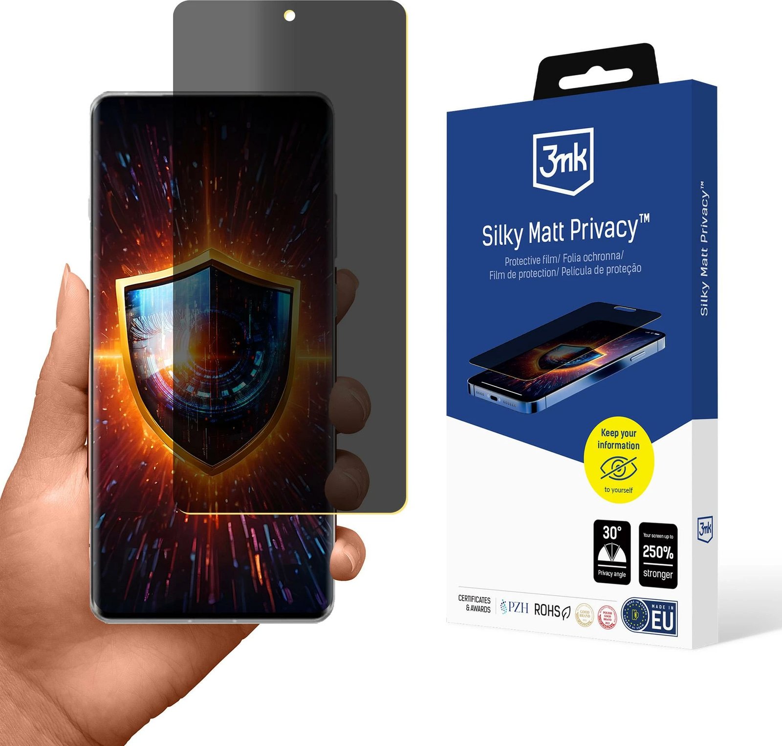 Mbrojtës ekrani 3mk Silky Matt Privacy për Oppo Find X7 Ultra, mat, privatësi