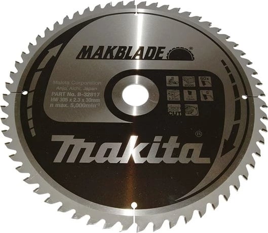 Disk rrethor Makita MakBlade B-32817, 30.5 cm, për sharrë, 1 copë