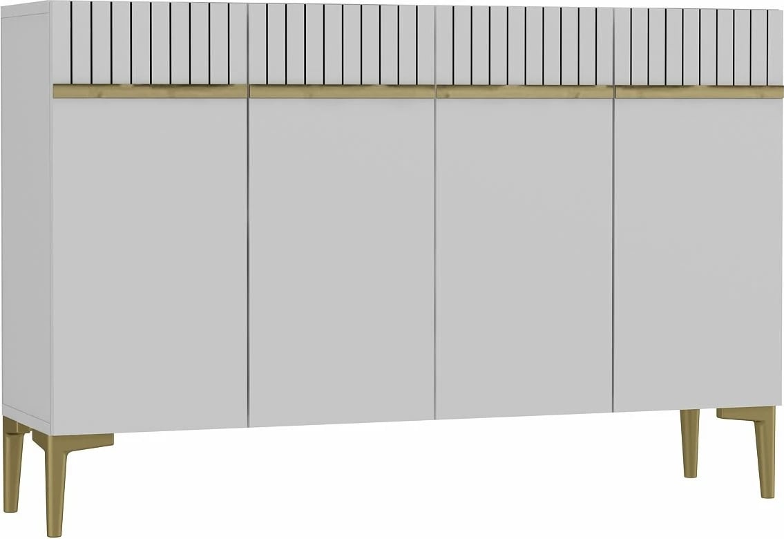 Konsolë dekorative, e bardhë dhe ari, Skye Decor, 120x80x29.6cm