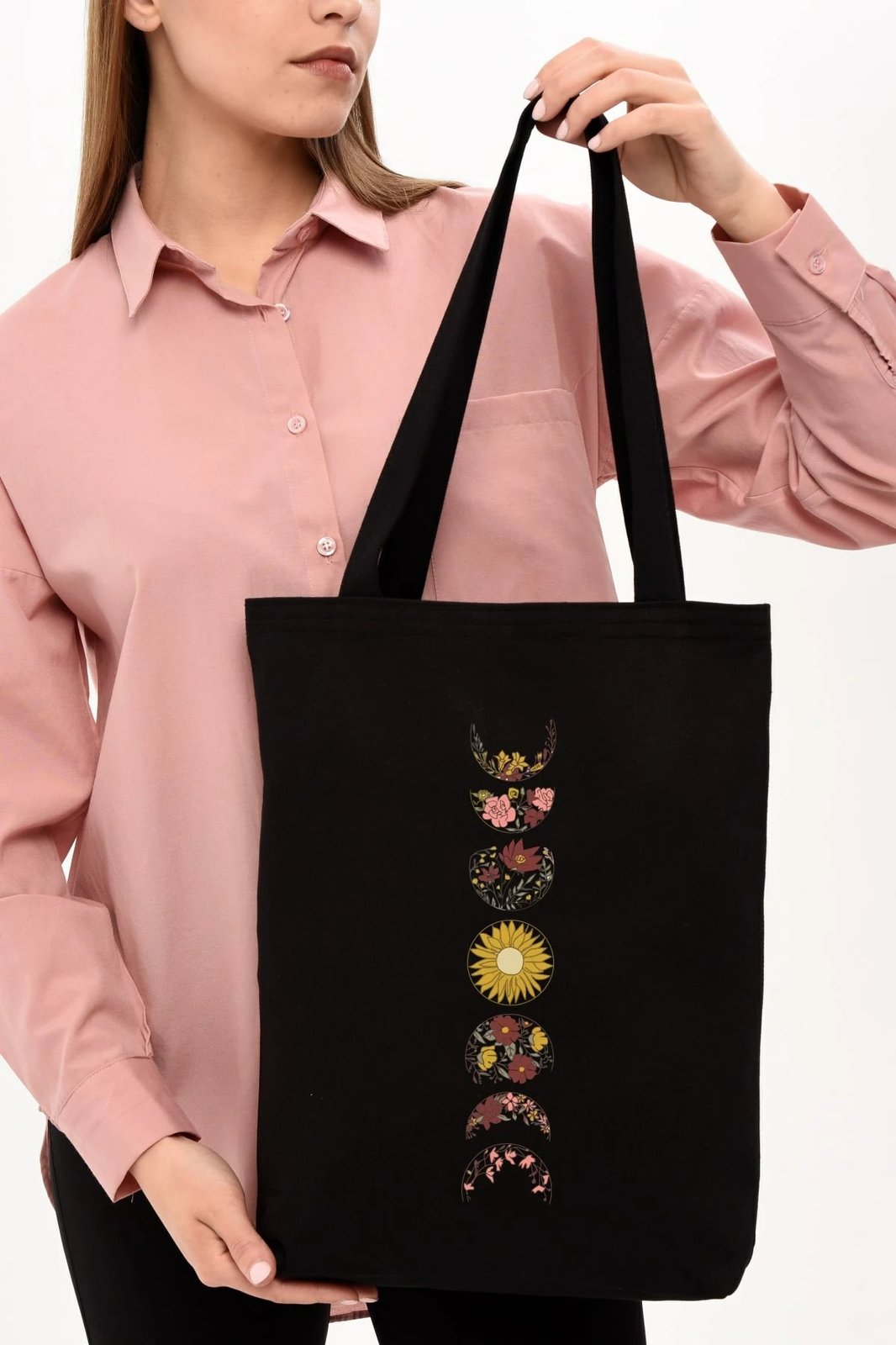 Torbë tote Zoozie Bags, e zezë, 35x40x8cm